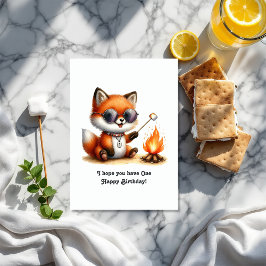 "One Happy Birthday" Woodland Camping 1st Birthday Kaart