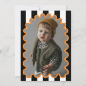 One Happy Boo Boy 1st Birthday Photo Party Kaart (Achterkant)