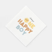 One Happy Boy Birthday Invite 1st Birthday Sun Servet (Hoek)