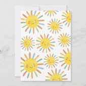 One Happy Boy Sun 1st Birthday Blue Kaart (Achterkant)