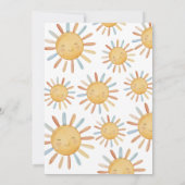 One Happy Boy Sun 1st Birthday Kaart (Achterkant)