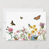 One Happy Butterfly 1st Wildflower Birthday Photo Kaart (Achterkant)