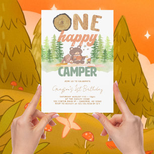 One Happy Camper 1e Verjaardag Kaart