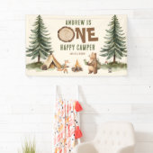 One Happy Camper 1e Verjaardag Vinyl Banner (Insitu)