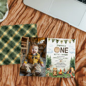 One Happy Camper 1e verjaardagsfoto Kaart
