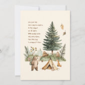 One Happy Camper 1st Birthday Invitation Boy Kaart (Achterkant)