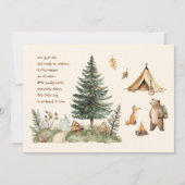 One Happy Camper 1st Birthday Invitation Photo Kaart (Achterkant)