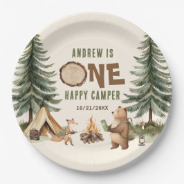 One Happy Camper 1st Birthday Paper Plates Papieren Bordje