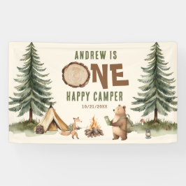One Happy Camper 1st Birthday Vinyl Banner