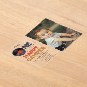 One Happy Camper 1st Summer Birthday Photo Acryl Uitnodigingen (Laagn)