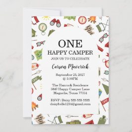 One Happy Camper Adventure Birthday Kaart