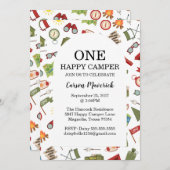 One Happy Camper Adventure Birthday Kaart (Voorkant / Achterkant)