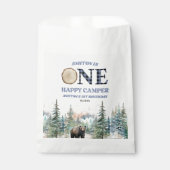 ONE Happy Camper Beer Blauw 1e Verjaardagsfeestje Bedankzakje (Voorkant)
