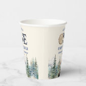 ONE Happy Camper Beer Blauw 1e Verjaardagsfeestje Papieren Bekers (Rechts)