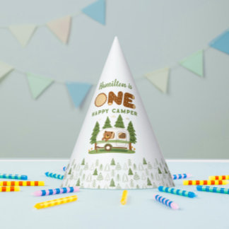 One Happy Camper Beer Party Pet Feesthoedjes