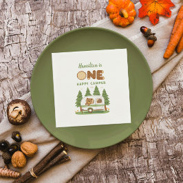 One Happy Camper Beer Verjaardag Servet