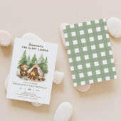 One Happy Camper Beer Verjaardagsuitnodiging 1 Kaart