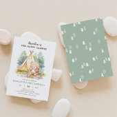 One Happy Camper Beer Verjaardagsuitnodiging 2 Kaart