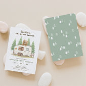 One Happy Camper Beer Verjaardagsuitnodiging 3 Kaart