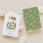 One Happy Camper Beer Verjaardagsuitnodiging Kaart