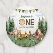 One Happy Camper Birthday Party Bedankjes Labels (Voorkant)