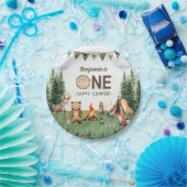 One Happy Camper Birthday Party Papieren Bordje (Feest)