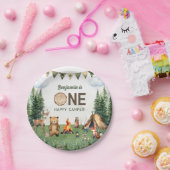 One Happy Camper Birthday Party Papieren Bordje (Feest)