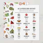 One Happy Camper Boys Birthday  Programmakaart (Voorkant / Achterkant)