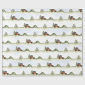 One Happy Camper Camping Boy Birthday Cadeaupapier (Vlak)