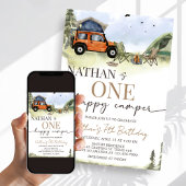 One Happy Camper Camping Boy Birthday Kaart