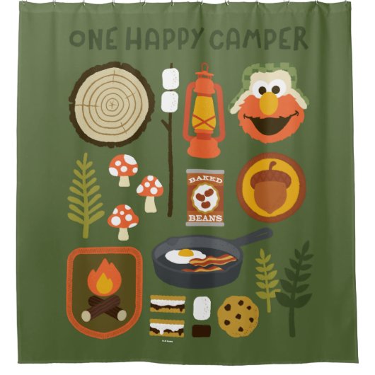 One Happy Camper Douchegordijn (Voorkant)