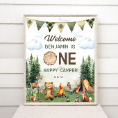 One Happy Camper Eerste Verjaardag 40x50 Welcome Poster