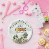 One Happy Camper First Birthday  Papieren Bordje (Feest)