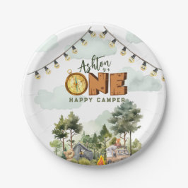 One Happy Camper First Birthday  Papieren Bordje