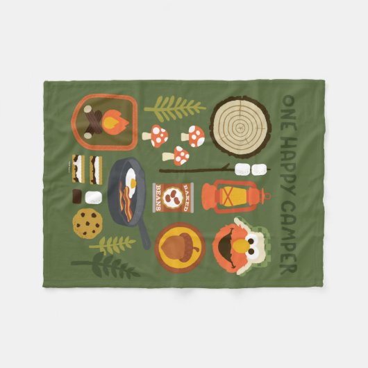 One Happy Camper Fleece Deken (Voorkant (Horizontaal))