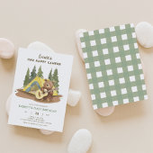 One Happy Camper Guitar Beer Verjaardagsuitnodigin Kaart