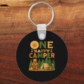 One Happy Camper Matching Family Birthday Party Ca Sleutelhanger (Voorkant)