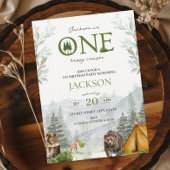 ONE Happy Camper Mountains Adventure 1e verjaardag Kaart