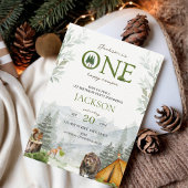 ONE Happy Camper Mountains Adventure 1e verjaardag Kaart