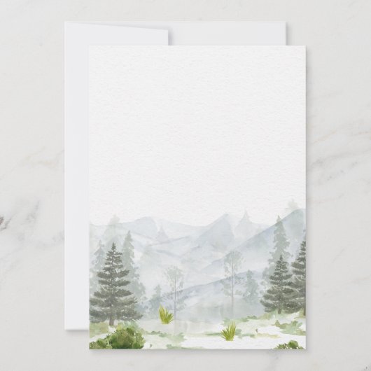 ONE Happy Camper Mountains Adventure 1e verjaardag Kaart (Achterkant)