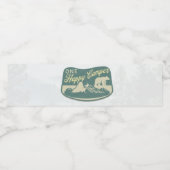 ONE happy camper, One, First Birthday Waterfles Etiket (Enkel label)