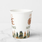 One Happy Camper Rustic Woodland 1e verjaardag Papieren Bekers (Rechts)