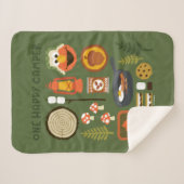 One Happy Camper Sherpa Deken (Voorkant (horizontaal))