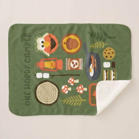 One Happy Camper Sherpa Deken (Voorkant (horizontaal))