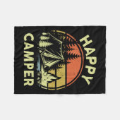 One Happy Camper Toddler Boy Funny Camng Campfire Fleece Deken (Voorkant (Horizontaal))