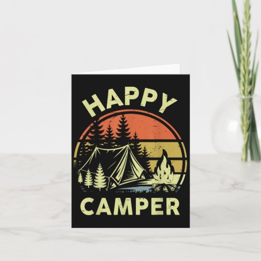 One Happy Camper Toddler Boy Funny Camng Campfire Kaart (Voorkant)