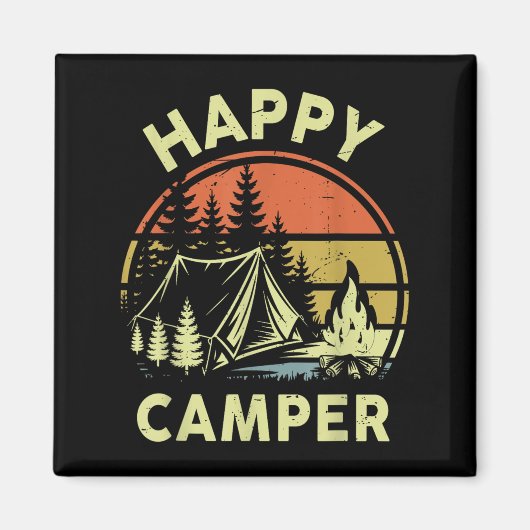 One Happy Camper Toddler Boy Funny Camng Campfire  Magneet (Voorkant)