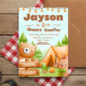 One Happy Camper - Uitnodiging 1e verjaardag