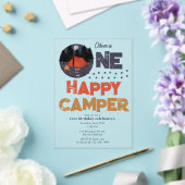 One Happy Camper Uitnodiging 1e Verjaardag Zomer (Insitu (Huwelijk))