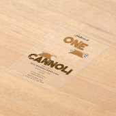 One Happy Cannoli Invite 1st  First Birthday Cute Acryl Uitnodigingen (Laagn)